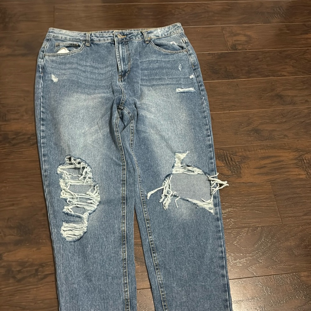 Distressed Mom Jeans